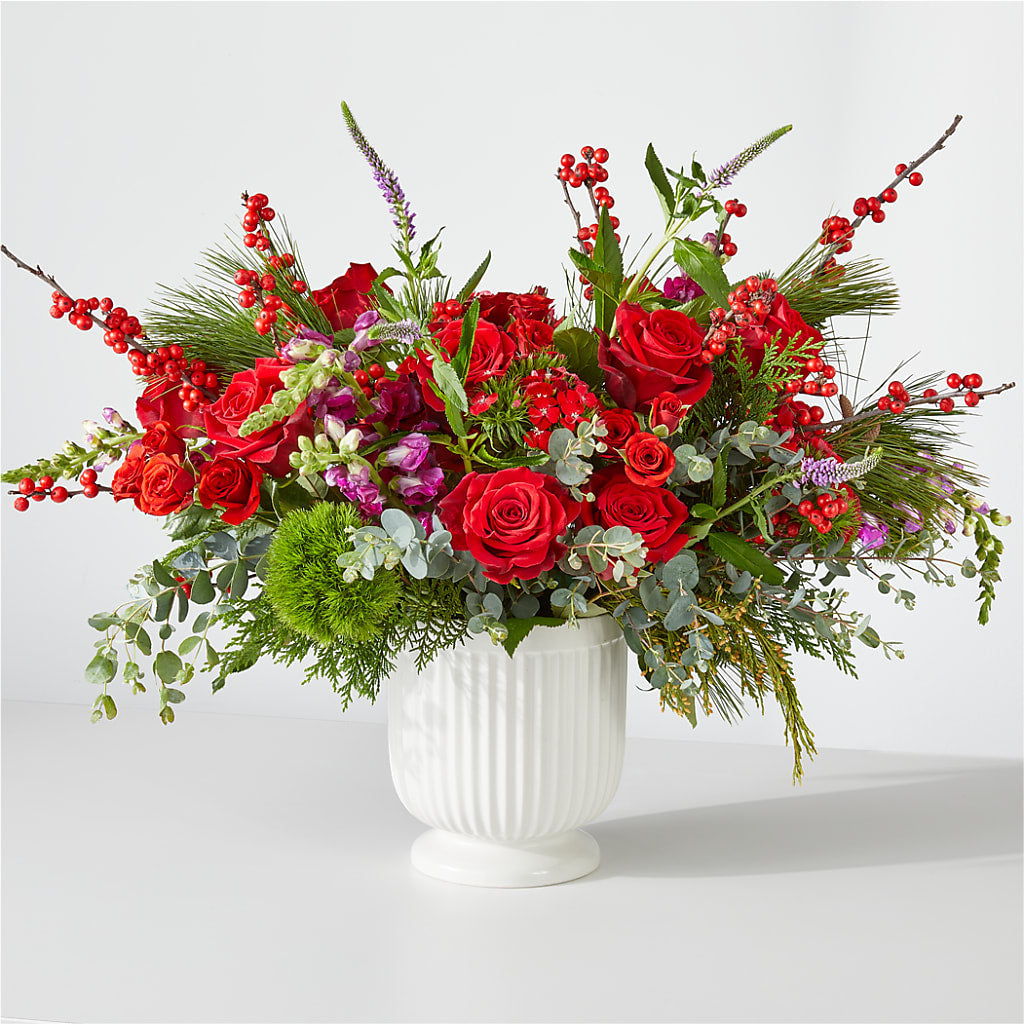 Big Red Bow Bouquet – Walnut Creek Florist, Walnut Creek CA