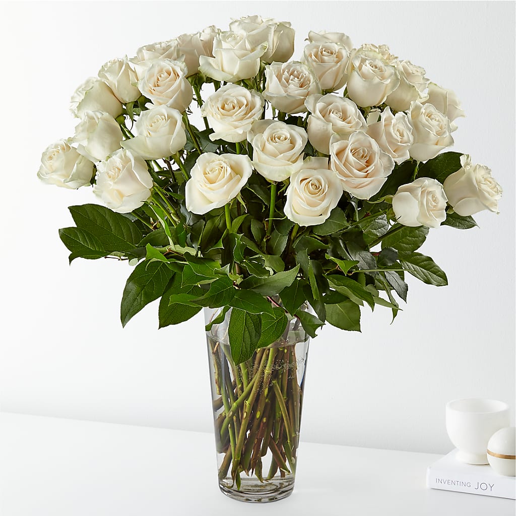 Long Stem White Rose Bouquet – Walnut Creek Florist, Walnut Creek CA