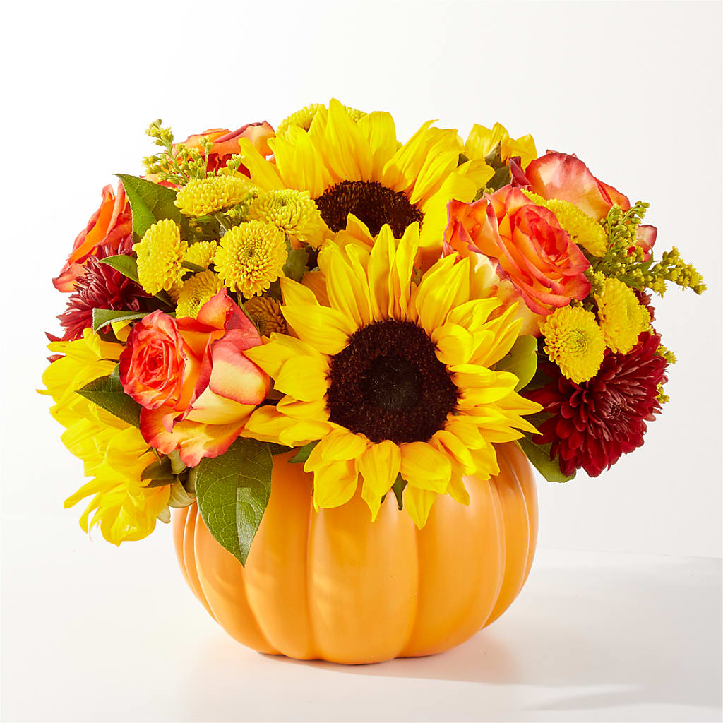 Golden Gourd Pumpkin Bouquet – Walnut Creek Florist, Walnut Creek CA