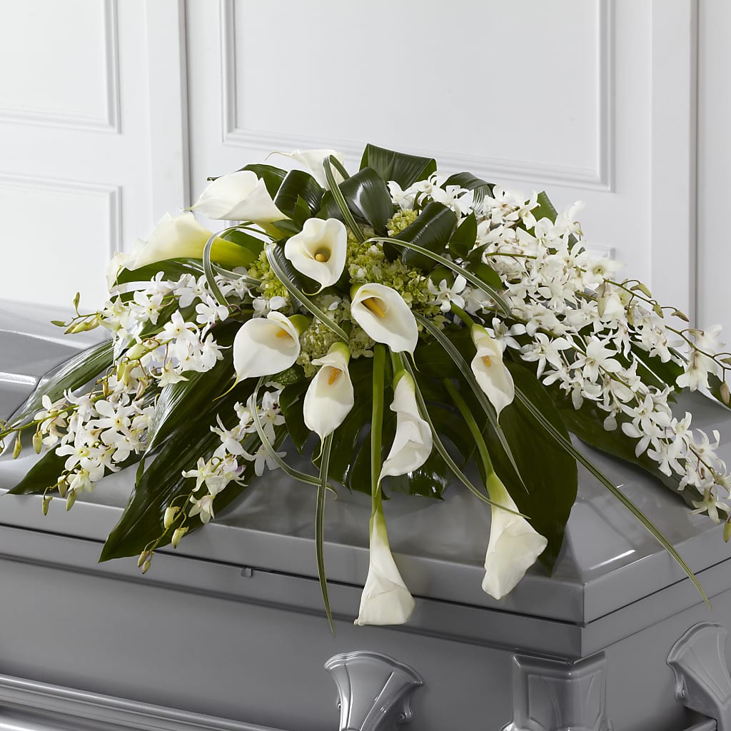 Angel Wings Casket Spray – Walnut Creek Florist, Walnut Creek CA