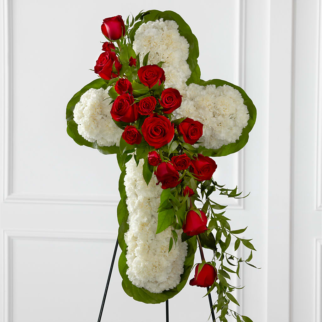 Floral Cross Easel – Walnut Creek Florist, Walnut Creek CA