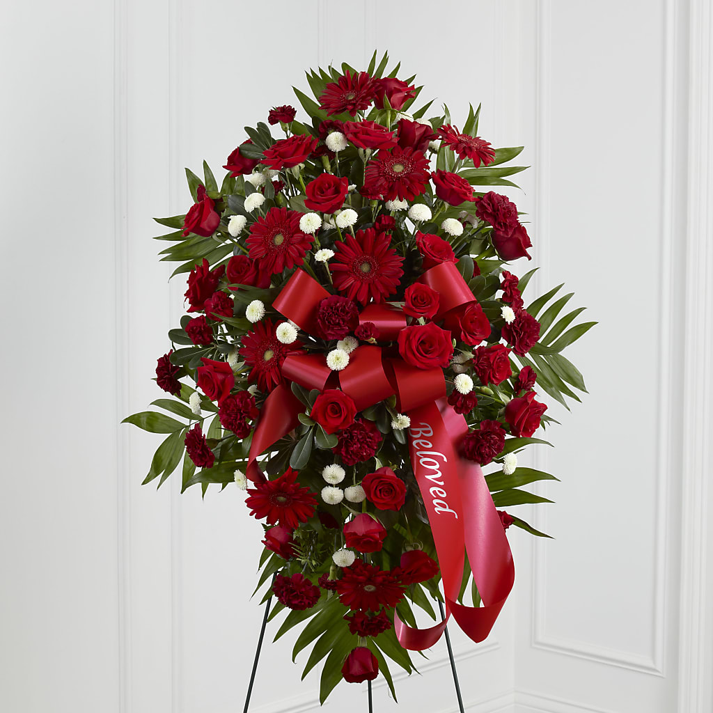 Treasured Memories Standing Spray – Walnut Creek Florist, Walnut Creek CA