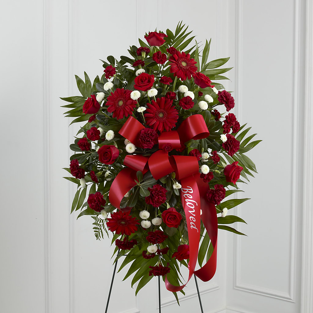 Treasured Memories Standing Spray – Walnut Creek Florist, Walnut Creek CA