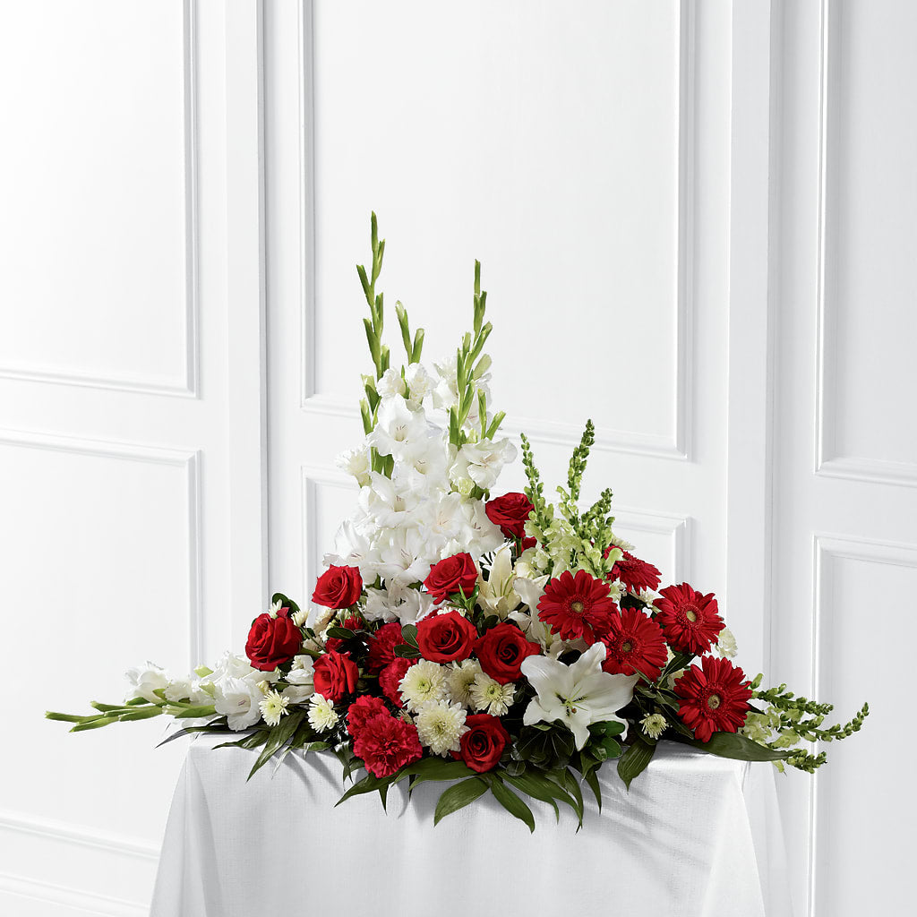 Crimson & White Arrangement – Walnut Creek Florist, Walnut Creek CA