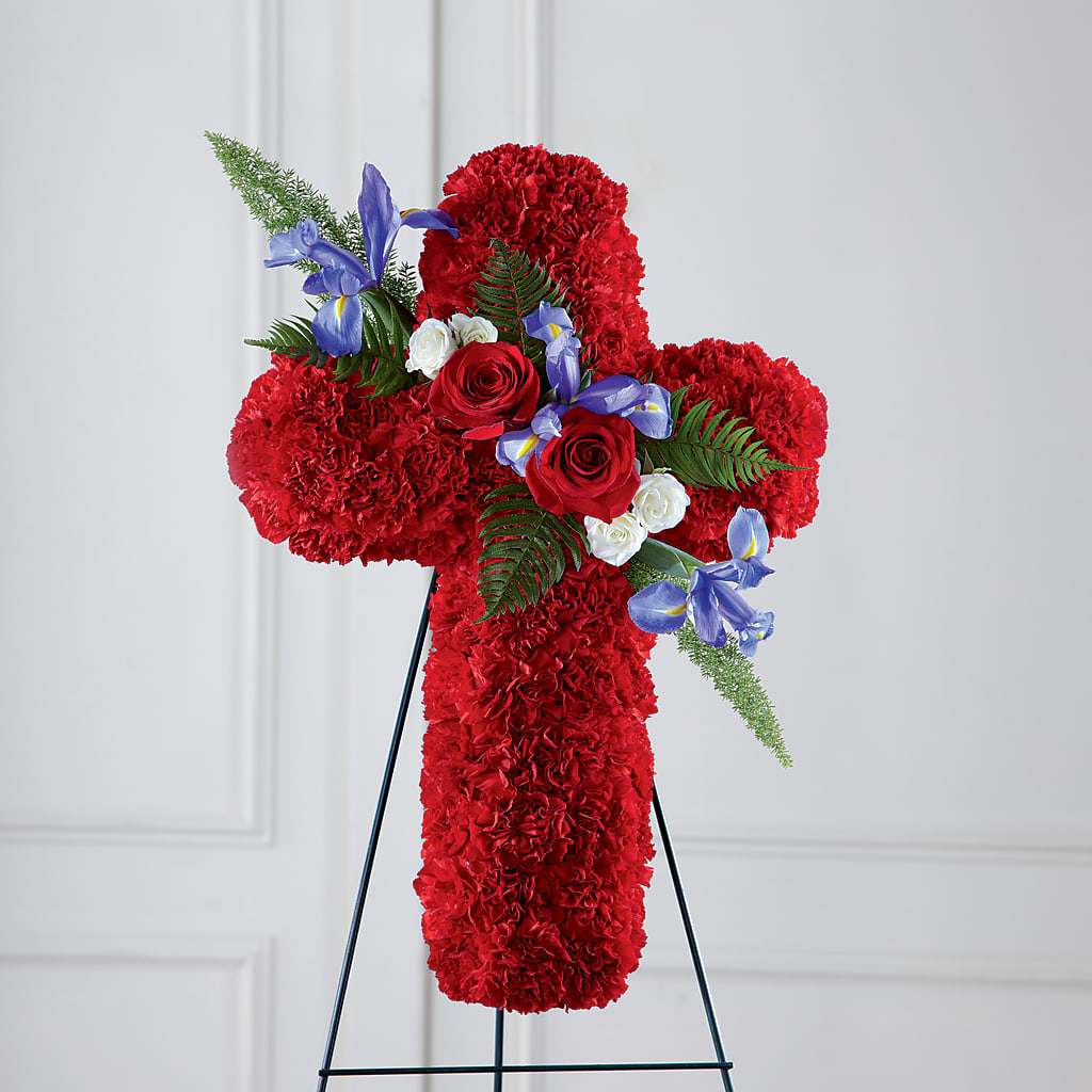 Faithful Hero Floral Cross – Walnut Creek Florist, Walnut Creek CA