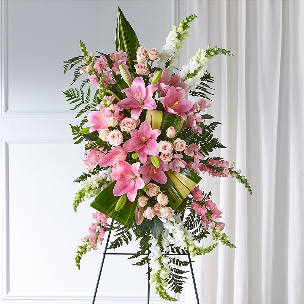 Elegant Embrace Standing Spray – Walnut Creek Florist, Walnut Creek CA