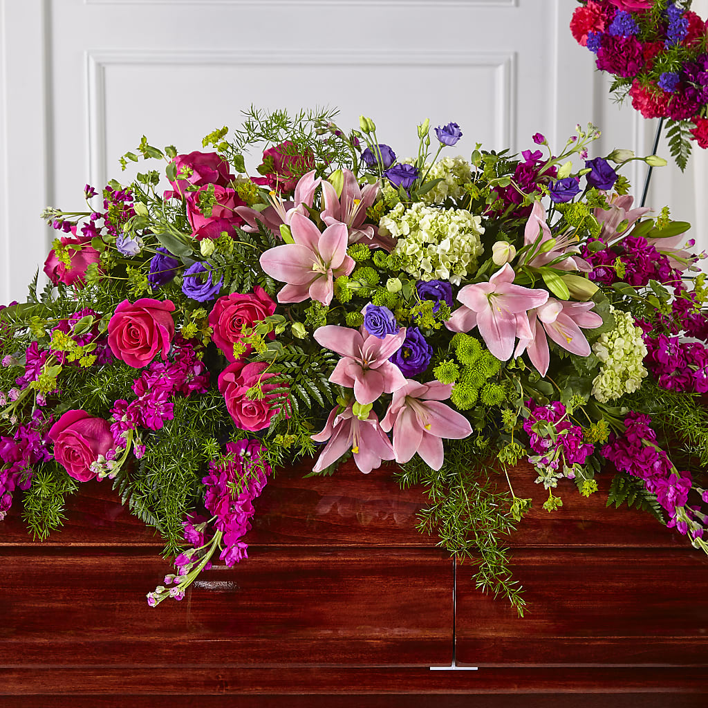 Radiant Tribute Casket Spray – Walnut Creek Florist, Walnut Creek CA