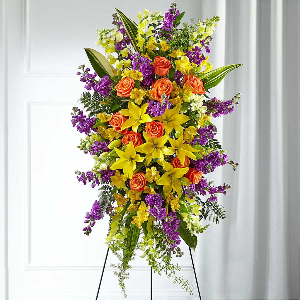 Thoughtful Prayers Standing Spray – Walnut Creek Florist, Walnut Creek CA