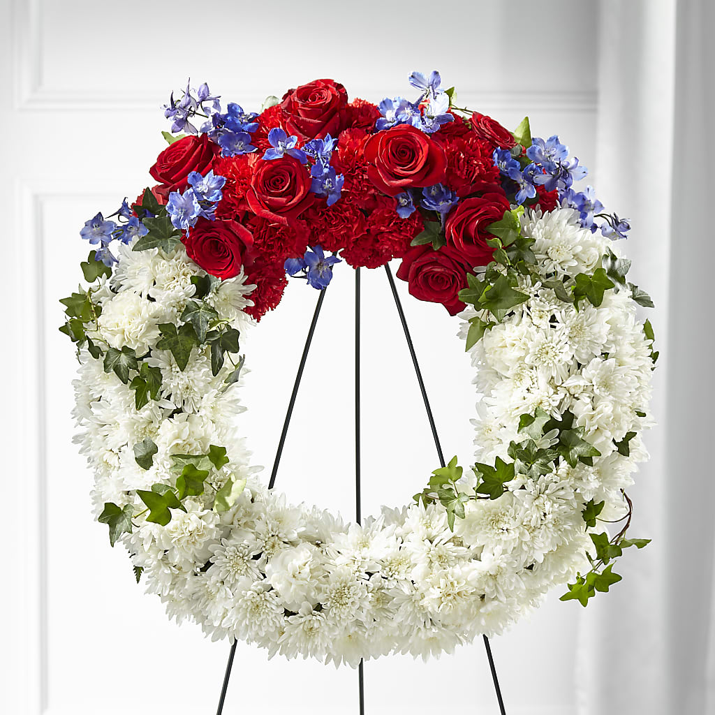 Patriotic Passion Wreath – Walnut Creek Florist, Walnut Creek CA