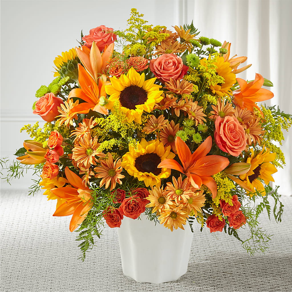 Harvest Thoughts Floor Basket – Walnut Creek Florist, Walnut Creek CA