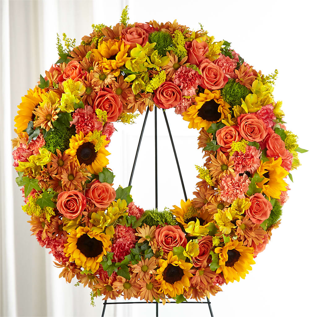 Autumnal Memories Wreath (Standard) – Walnut Creek Florist, Walnut Creek CA