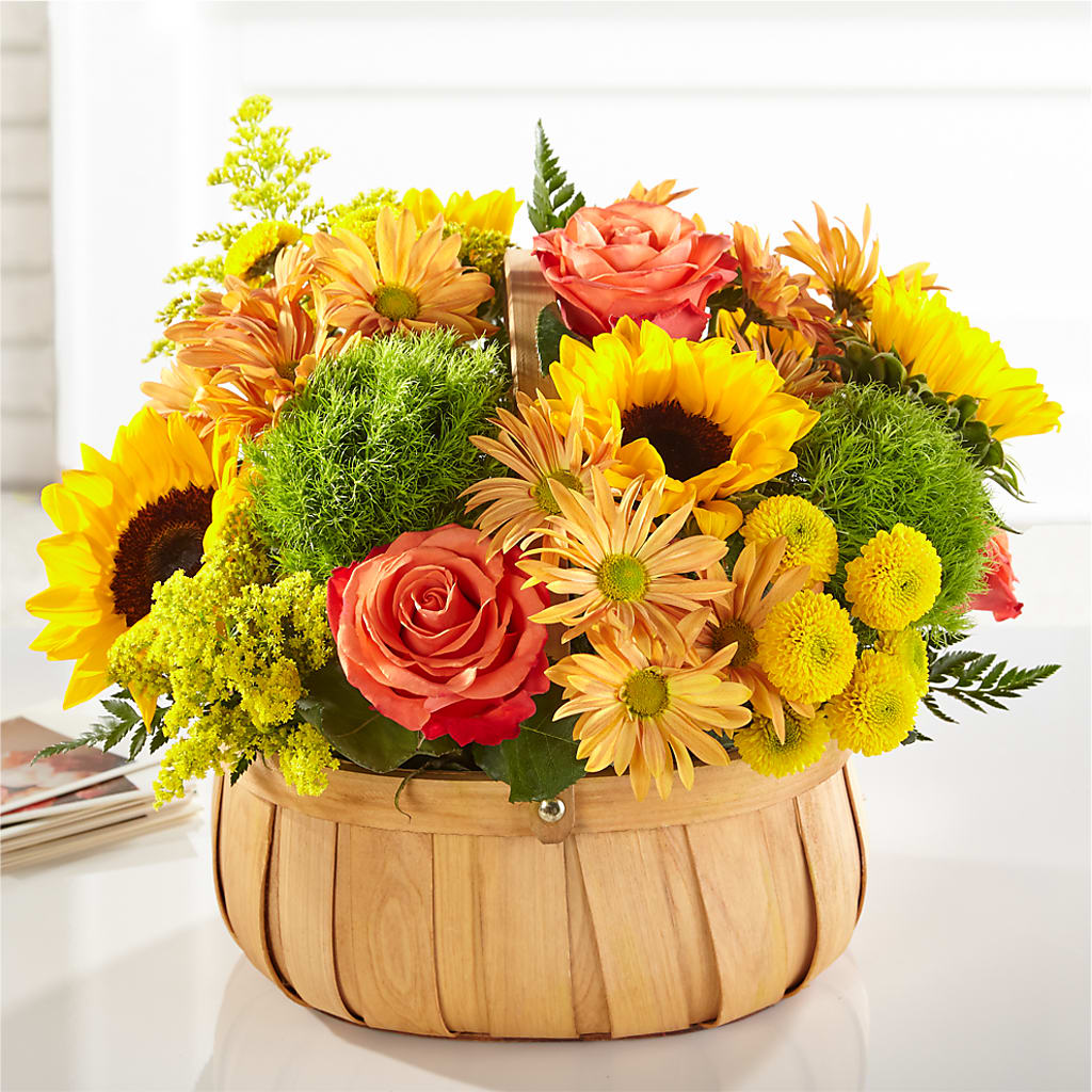 Harvest Sunflower Basket – Walnut Creek Florist, Walnut Creek CA