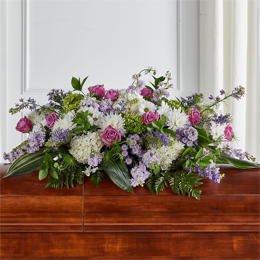 Meadows of Serenity Casket Spray – Walnut Creek Florist, Walnut Creek CA