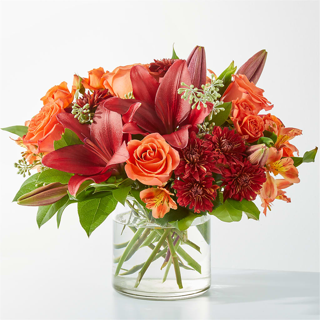 Crimson Leaves Bouquet – Walnut Creek Florist, Walnut Creek CA