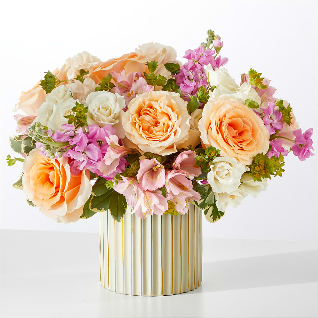 Paradise Bouquet with Ivory Vase – Walnut Creek Florist, Walnut Creek CA