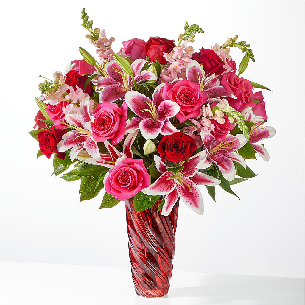 Always You Bouquet with Luxe Swirl Vase – Walnut Creek Florist, Walnut Creek CA
