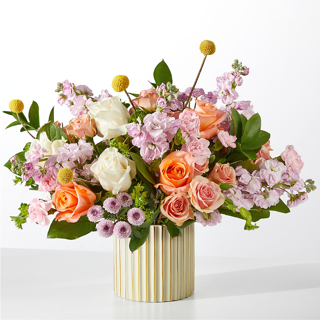 French Market Bouquet with Ivory Vase – Walnut Creek Florist, Walnut Creek CA