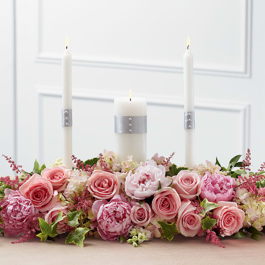 Worldwide Romance Unity Candle Arrangement – Walnut Creek Florist, Walnut Creek CA
