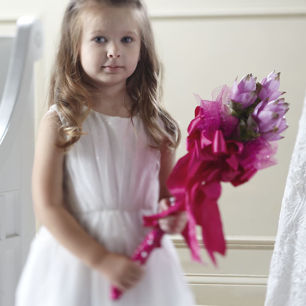 Sparkle Pink Flower Girl Bouquet – Walnut Creek Florist, Walnut Creek CA