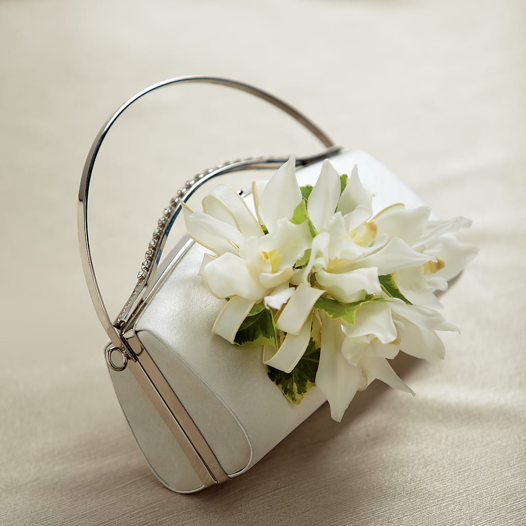 White Purse Decor – Walnut Creek Florist, Walnut Creek CA