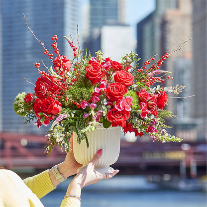 Big Red Bow Bouquet –  Walnut Creek Florist, Walnut Creek CA