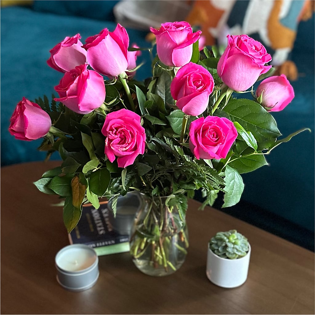 Long Stem Pink Rose Bouquet –  Walnut Creek Florist, Walnut Creek CA