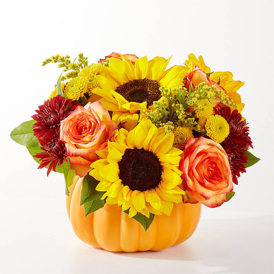 Golden Gourd Pumpkin Bouquet –  Walnut Creek Florist, Walnut Creek CA