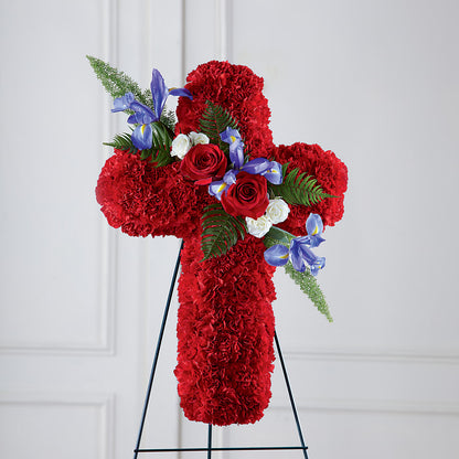 Faithful Hero Floral Cross –  Walnut Creek Florist, Walnut Creek CA