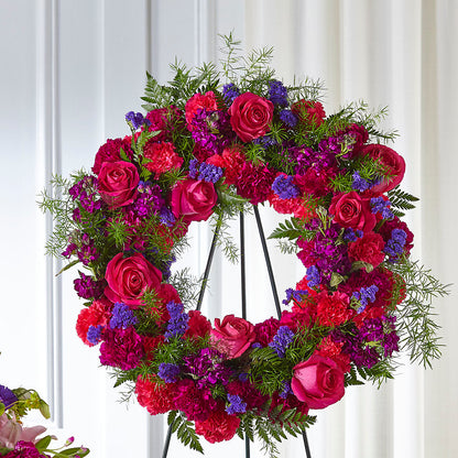 Calming Colors Wreath –  Walnut Creek Florist, Walnut Creek CA