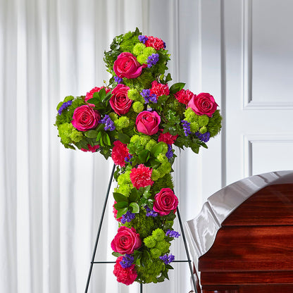 Tribute Rose Floral Cross –  Walnut Creek Florist, Walnut Creek CA