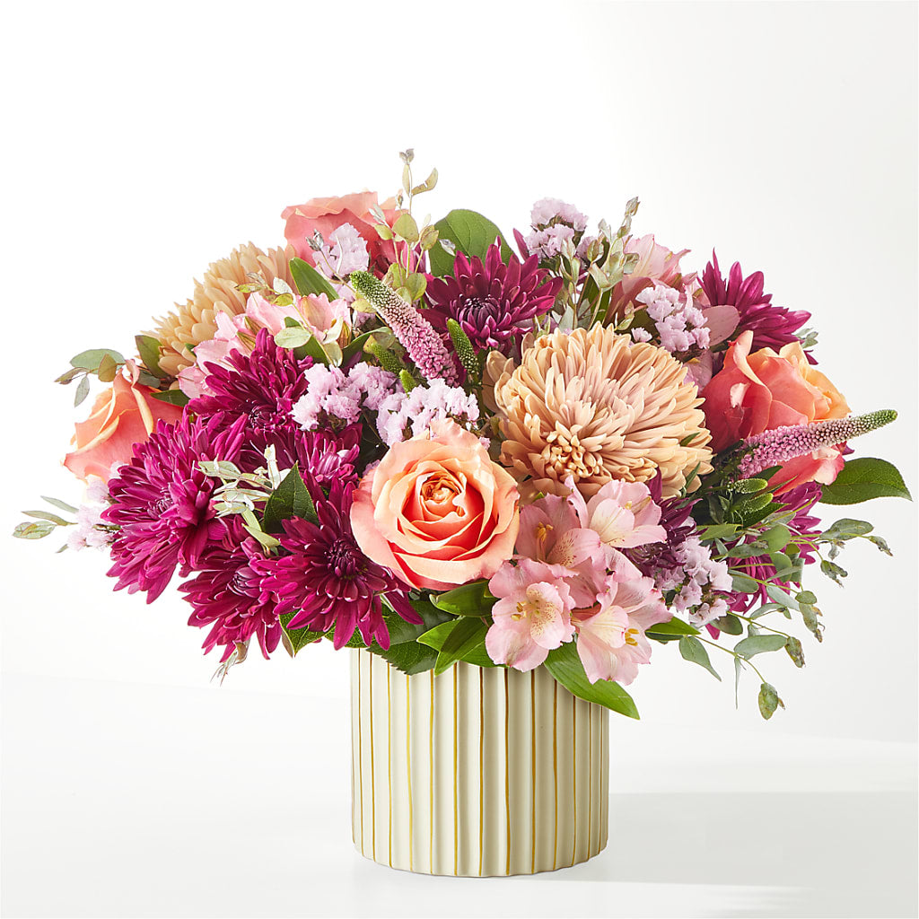 Berry Cobbler Bouquet with Ivory Vase –  Walnut Creek Florist, Walnut Creek CA