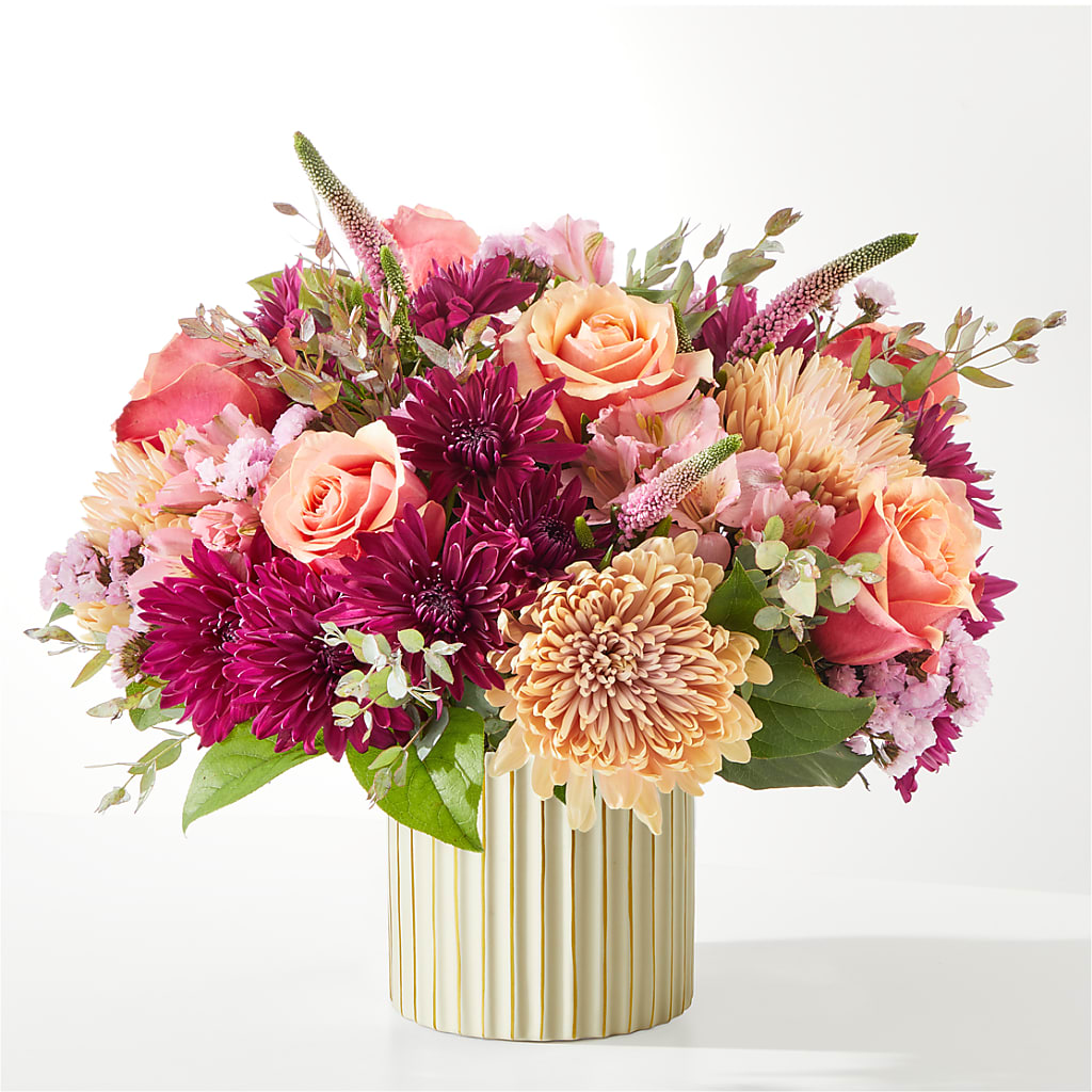 Berry Cobbler Bouquet with Ivory Vase –  Walnut Creek Florist, Walnut Creek CA