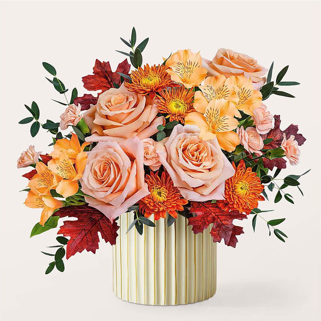 Spiced Latte Bouquet with Ivory Vase –  Walnut Creek Florist, Walnut Creek CA