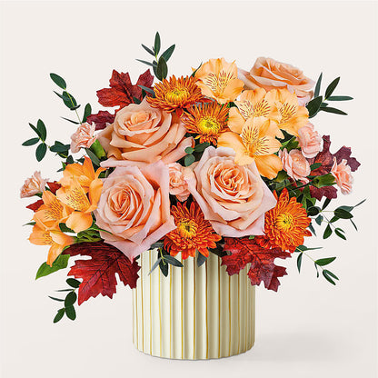 Spiced Latte Bouquet with Ivory Vase –  Walnut Creek Florist, Walnut Creek CA