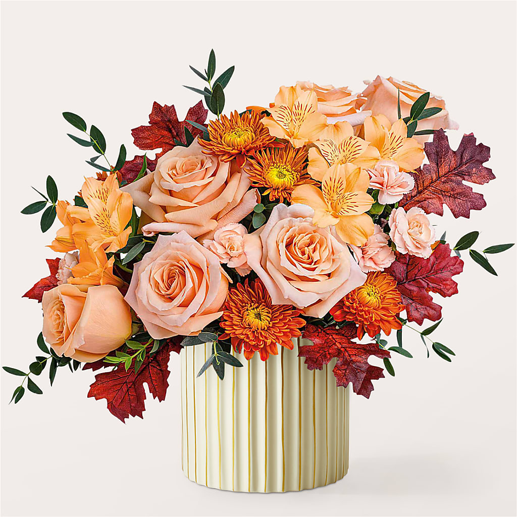 Spiced Latte Bouquet with Ivory Vase –  Walnut Creek Florist, Walnut Creek CA