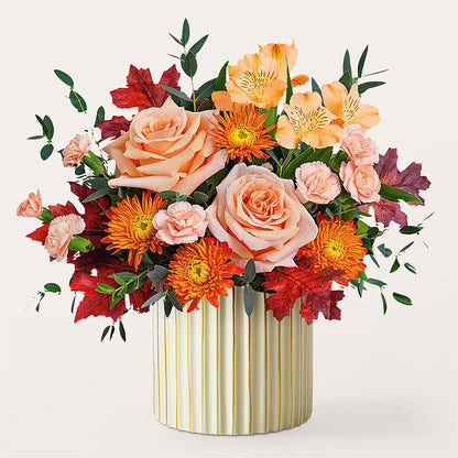 Spiced Latte Bouquet with Ivory Vase –  Walnut Creek Florist, Walnut Creek CA